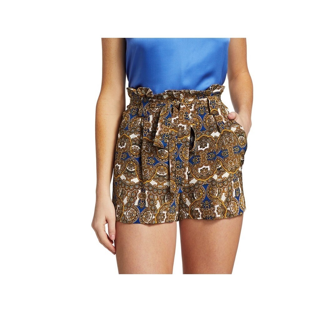 L'AGENCE Alex Paper Bag Silk Shorts Sz 8